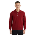 Men’s Essential Long-Sleeve Jersey Polo - Classic Red Regular Fit
